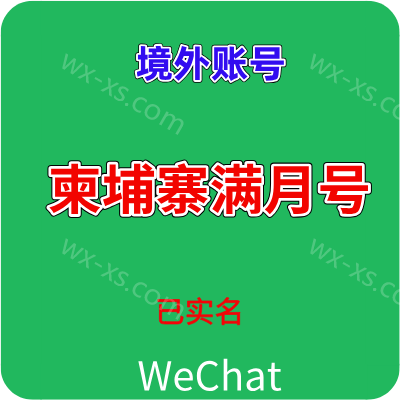 柬埔寨wechat实名账号 无视ip 柬埔寨wecha 已实名 满月 1000额度，24h在线自动发货